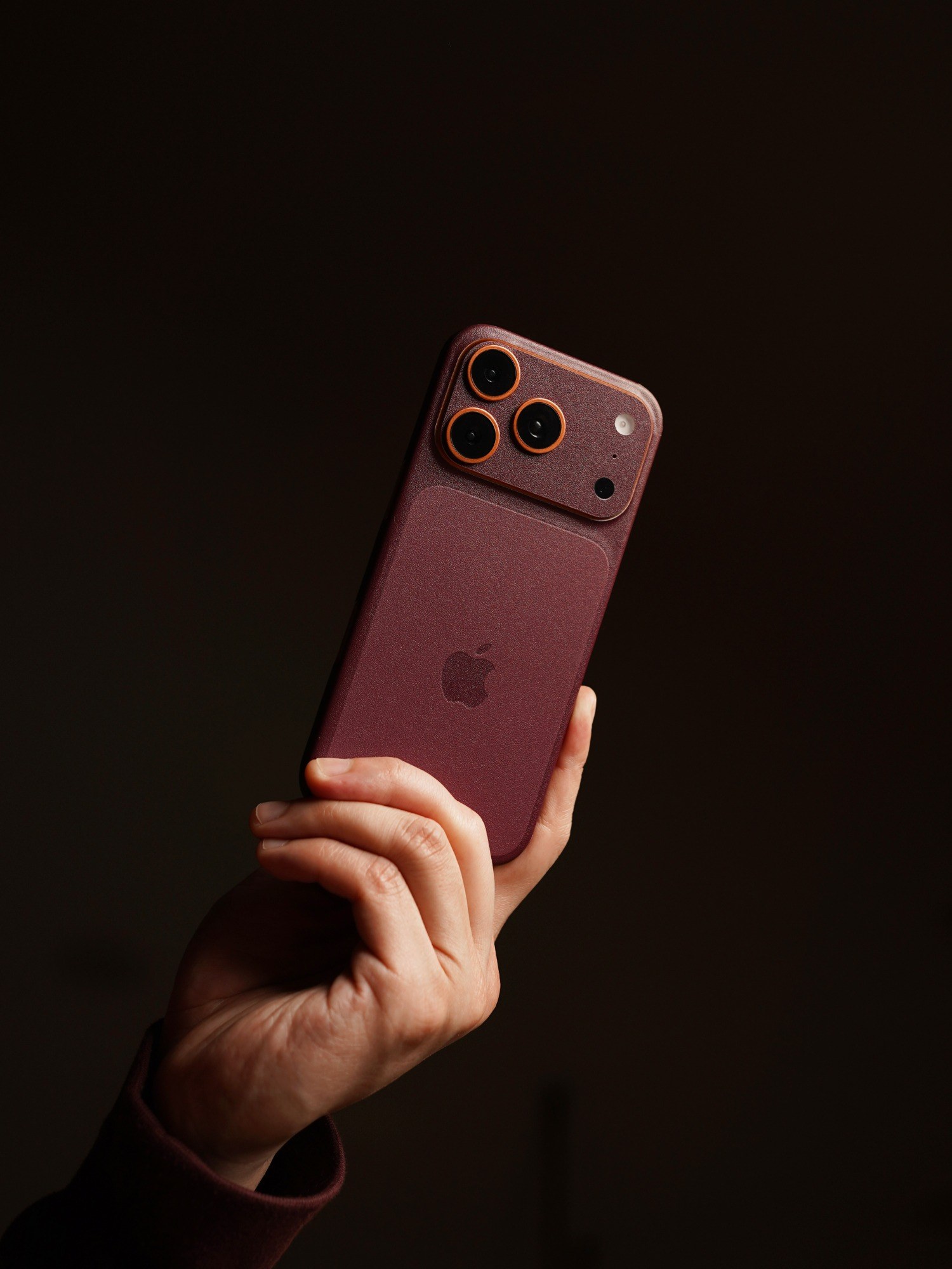 Burgundy skins